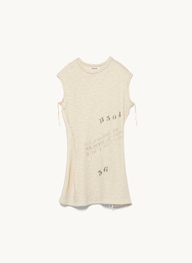 Gauze Jersey Stencil Sleeveless Top