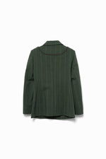 Striped Wool Suiting Twin Collar Jacket