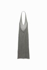 Gauze Halter-neck Long Dress