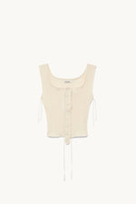 Vintage Ribbed Corset Top _Sleeveless