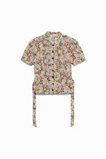 Floral voile short sleeve shirt
