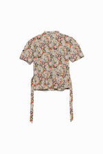Floral voile short sleeve shirt