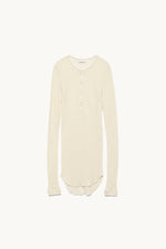 Wool/Silk Needle Drawing Henley-neck