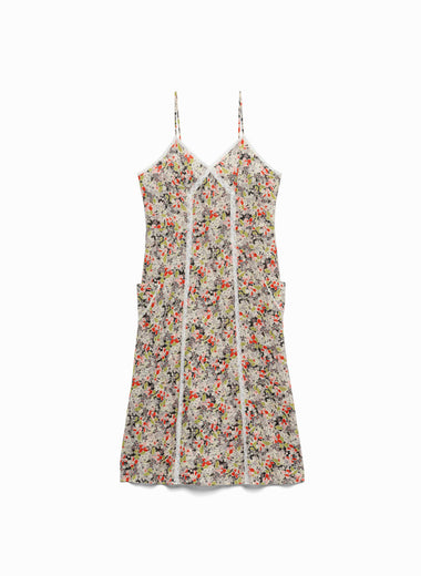 Floral voile slip dress