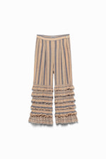 Striped Khadi Tiered Pants