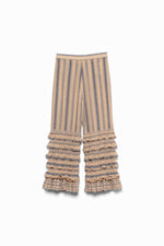 Striped Khadi Tiered Pants