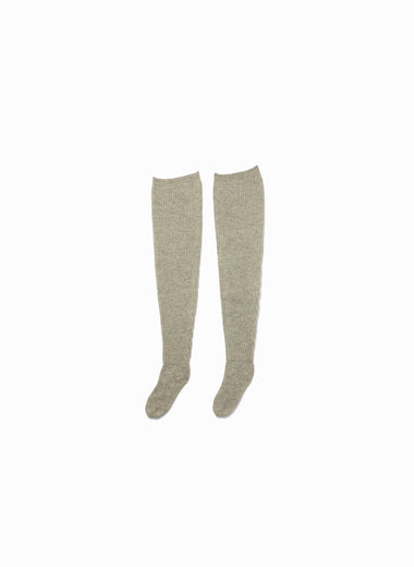 Shetland Rib Stitch Thigh-high Socks