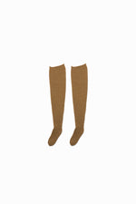 Shetland Rib Stitch Thigh-high Socks