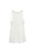 Dots Embroidered Tulle Bib Top 