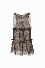 Dots Embroidered Tulle Bib Top 