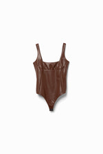 Stretch Vegan Leather Bodysuit