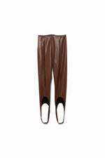 Stretch Vegan Leather Stirrups Leggings