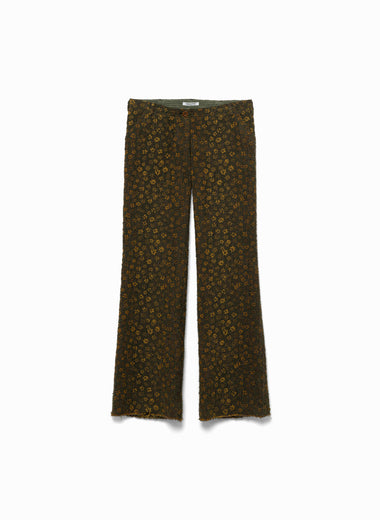 Boucle Jacquard Low-waist Trousers