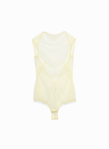 Sheer Back Open Bodysuit
