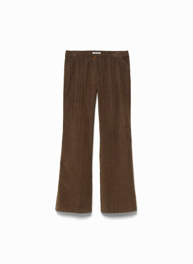 Cord Low-waist Trousers