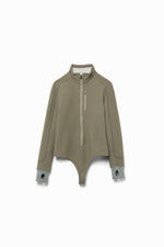 French Terry Half-zip Bodysuit