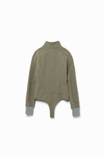 French Terry Half-zip Bodysuit