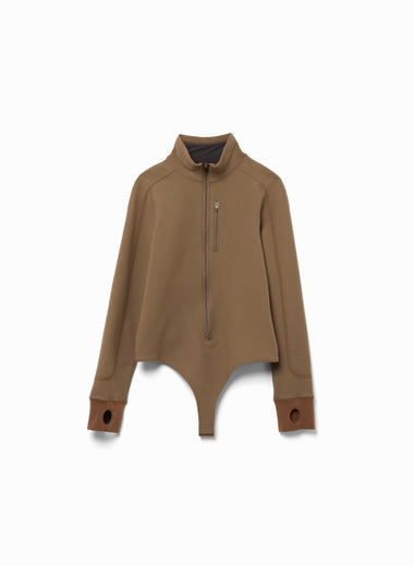 French Terry Half-zip Bodysuit