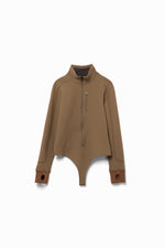 French Terry Half-zip Bodysuit