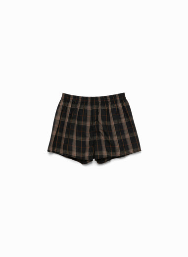 Plaid 2-tuck Trunk Shorts